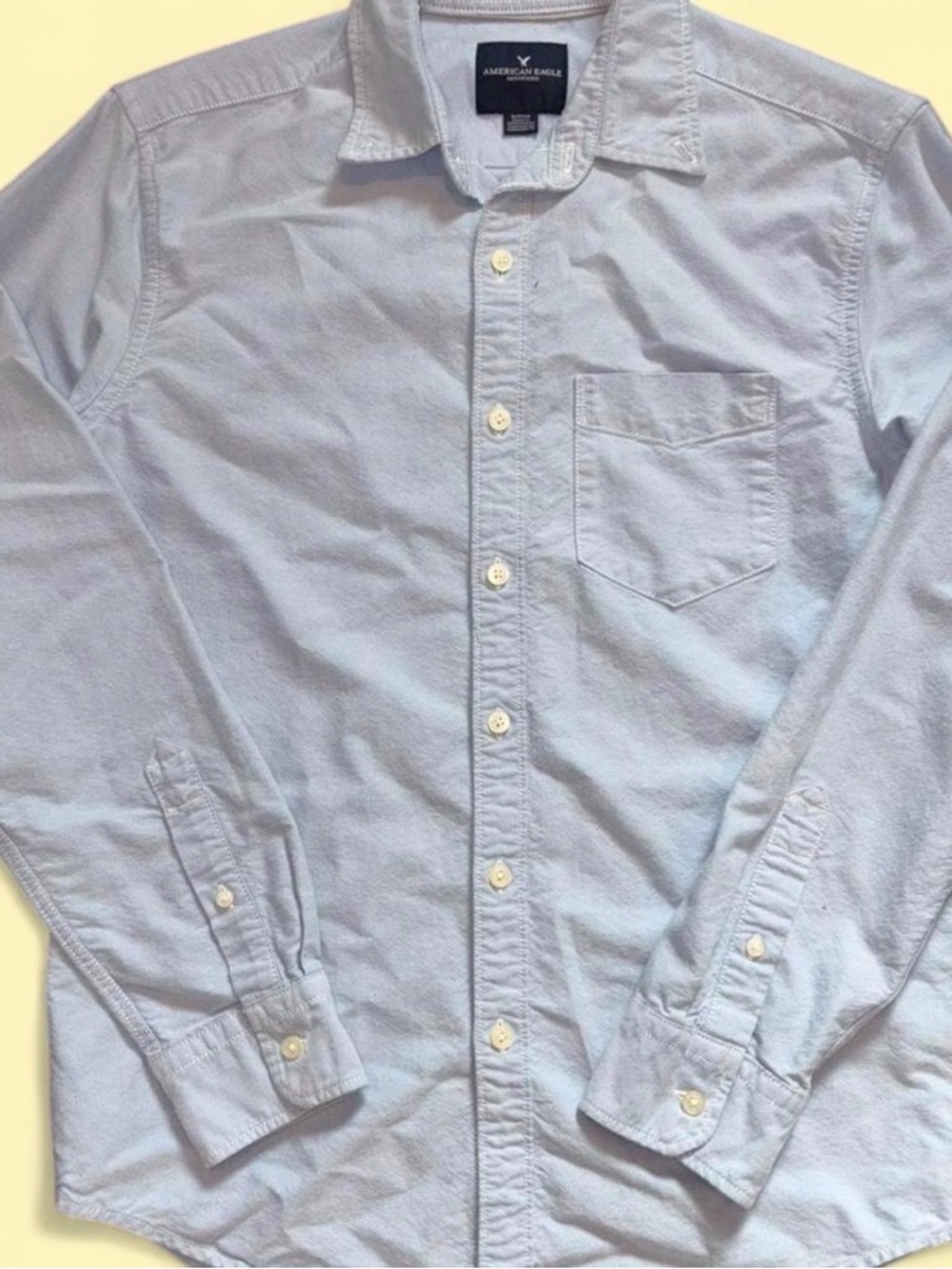 American Eagle Outfitters Light Blue Button-Down Oxford Shirt - Men's
